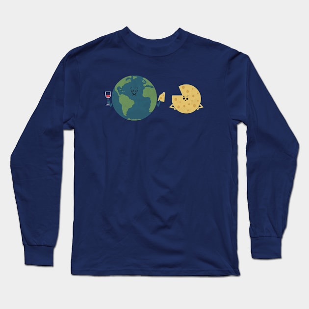 Mmmoon Long Sleeve T-Shirt by HandsOffMyDinosaur